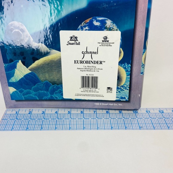 2 VTG 1990s Stuart Hall Schimmel 3 Ring Binder Organizer Seals Dolphin Retro NOS